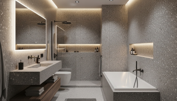 Microcemento en baños: Mitos y realidades sobre su durabilidad.