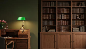 Estilo Dark Academia: Decora tu despacho con la estética de las bibliotecas antiguas.