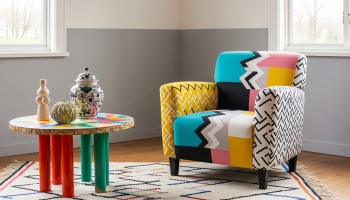 El estilo Memphis: Formas geométricas y colores atrevidos para tu hogar.