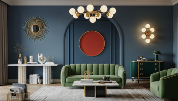 El estilo Art Déco del siglo XXI: Terciopelo, dorados y glamour moderno.